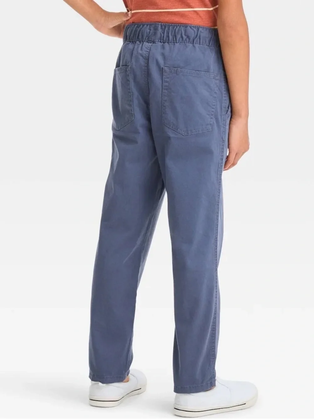 Cat & Jack Boys' Stretch Relaxed Fit Tapered Pull-On Pants - Blue 12